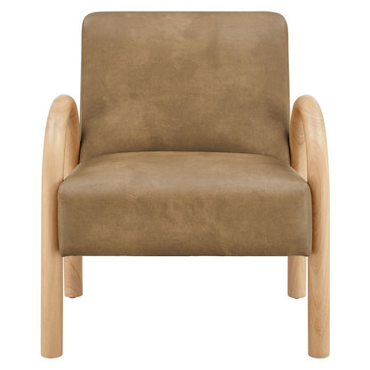 Lunet Faux Leather Upholstered Accent Chair