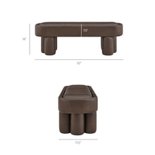 Mossi 52-Inch Oval Vegan Leather Bench