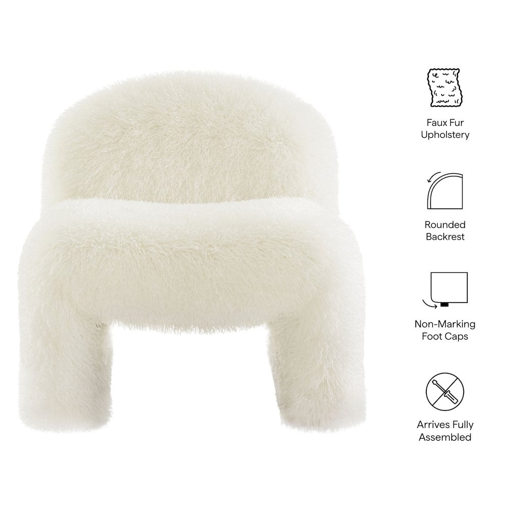 Mina Faux Fur Accent Chair