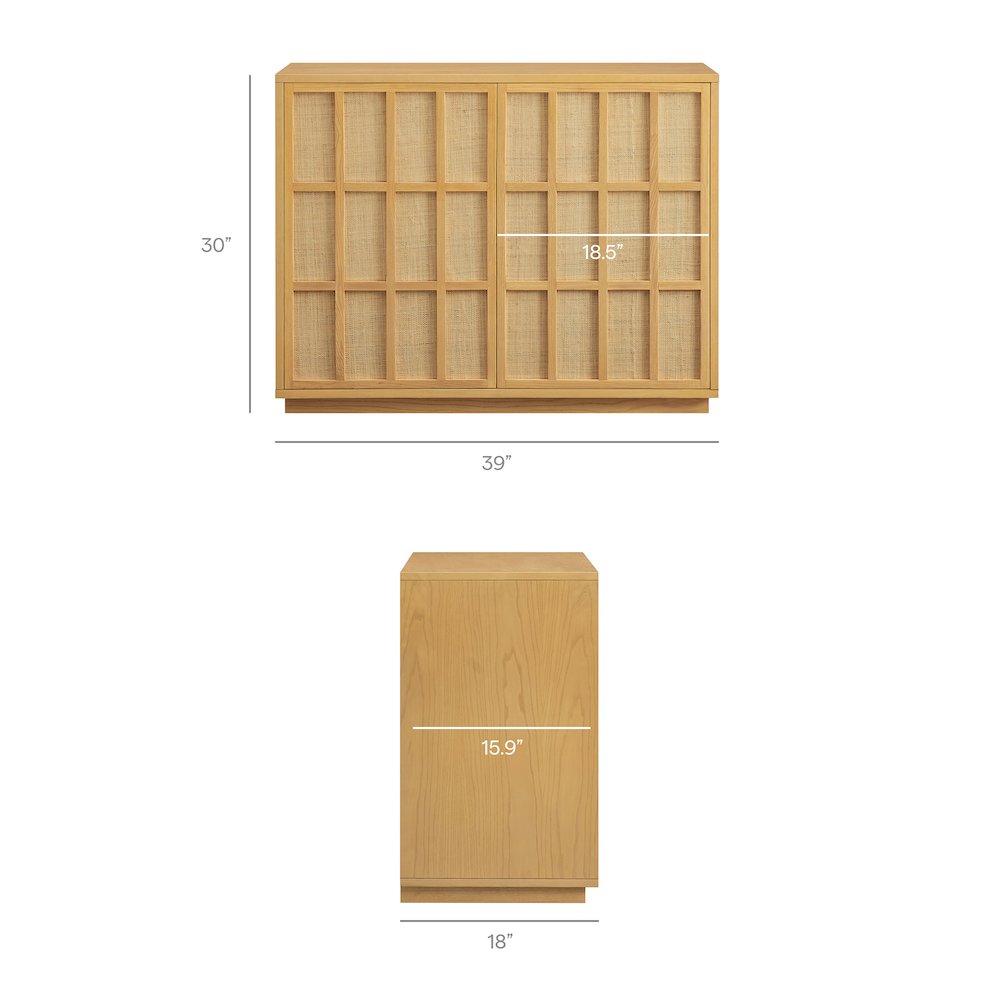 Aiko 39 Inch Japandi Accent Cabinet