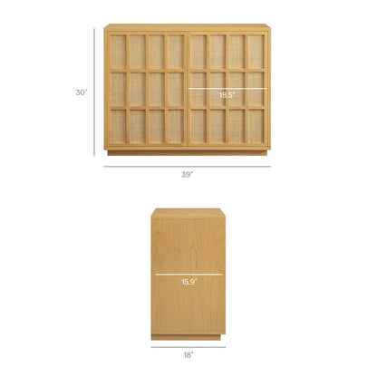 Aiko 39 Inch Japandi Accent Cabinet