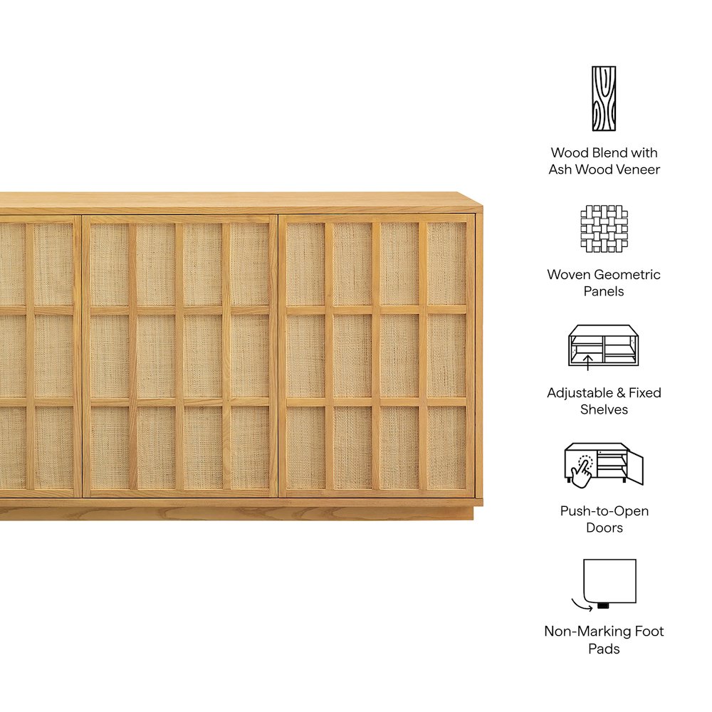 Aiko 76 Inch Japandi Sideboard