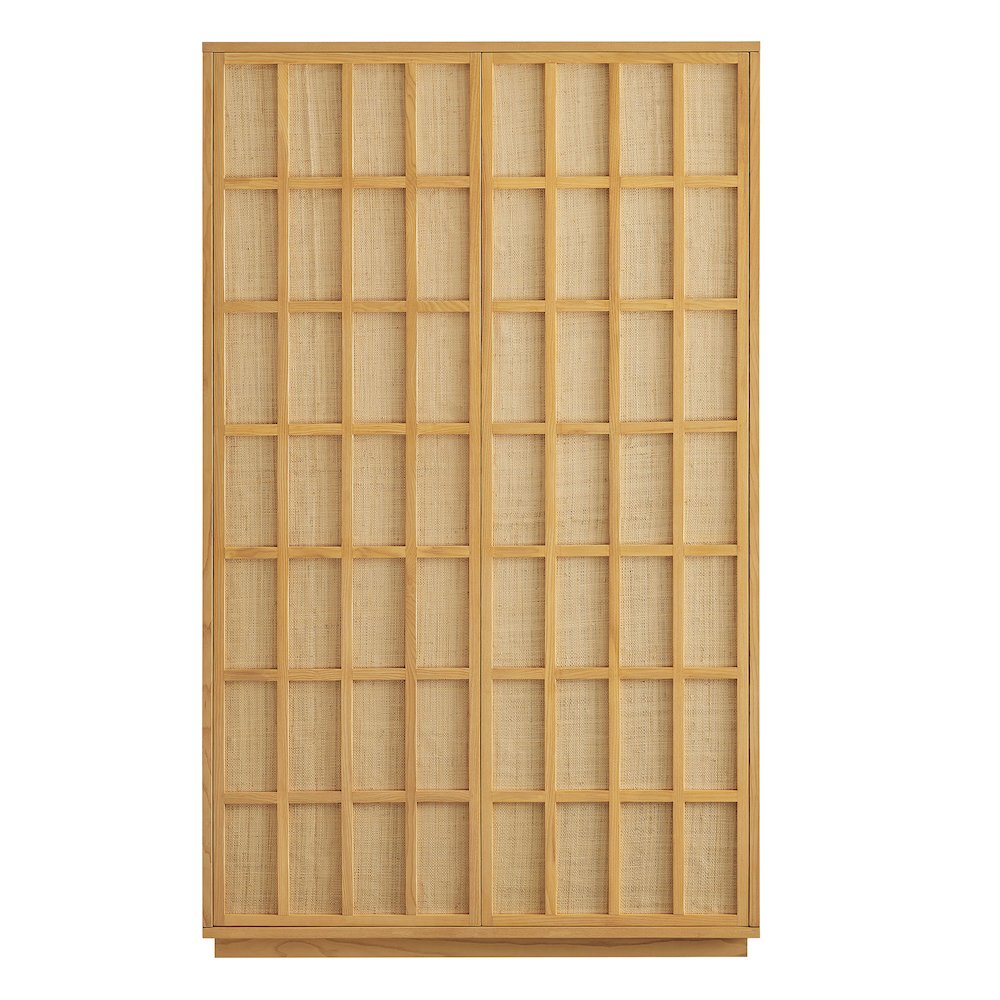 Aiko 64 Inch Tall Japandi Storage Cabinet
