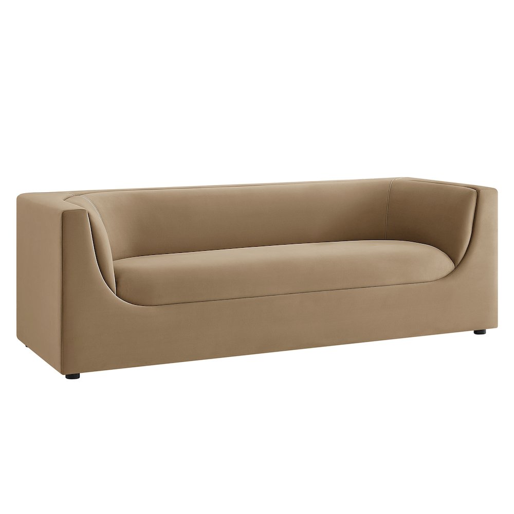Hilda 86" Curved Back Performance Velvet Sofa