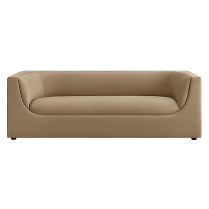 Hilda 86" Curved Back Performance Velvet Sofa