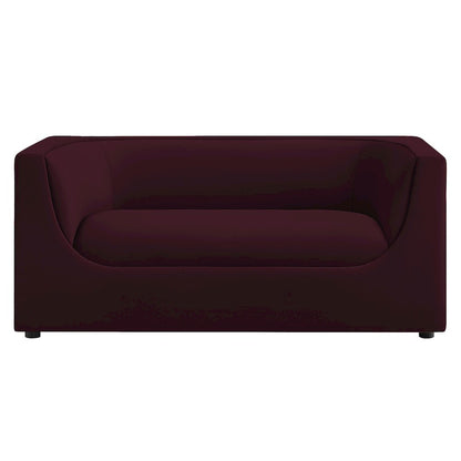 Hilda 67" Curved Back Performance Velvet Loveseat