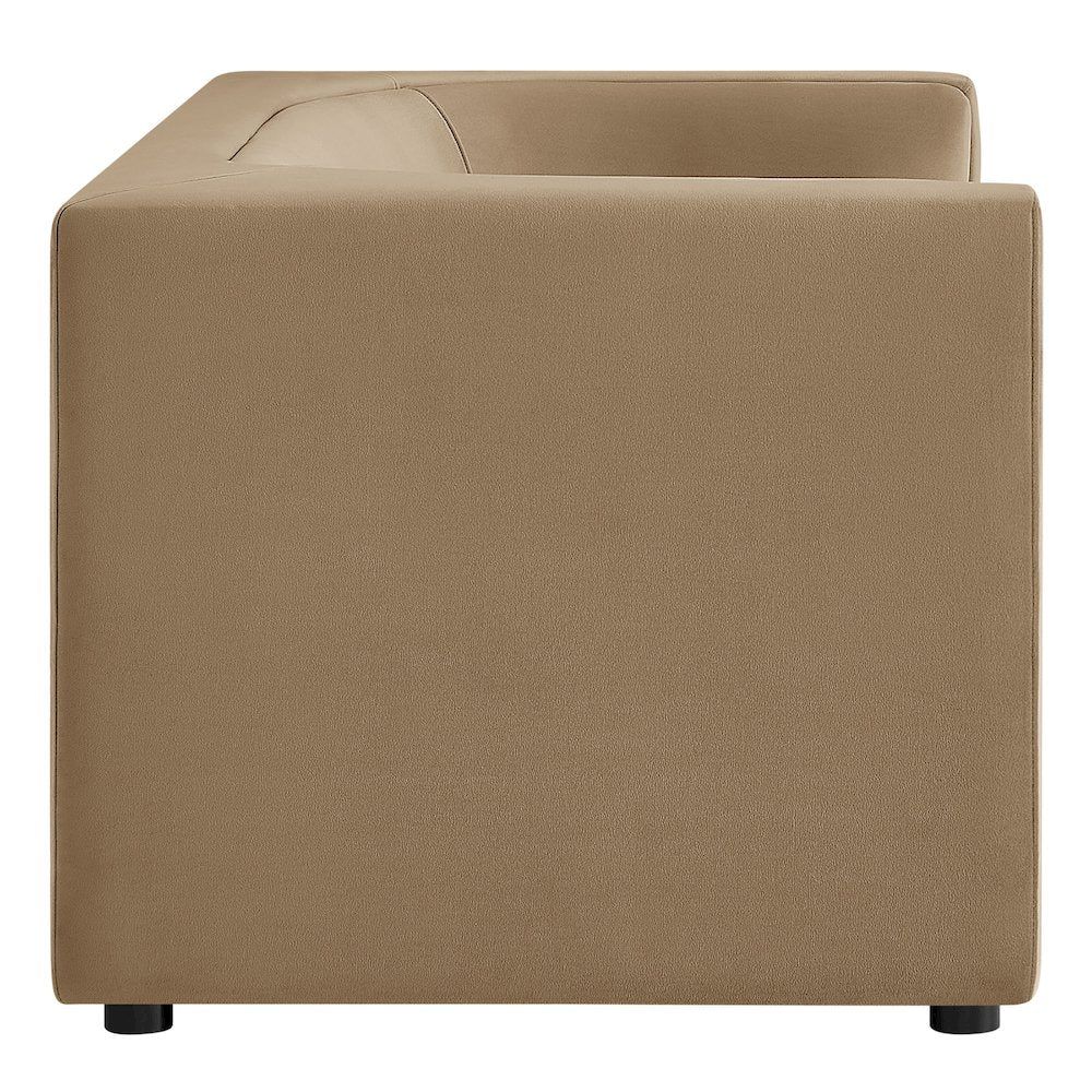 Hilda 67" Curved Back Performance Velvet Loveseat