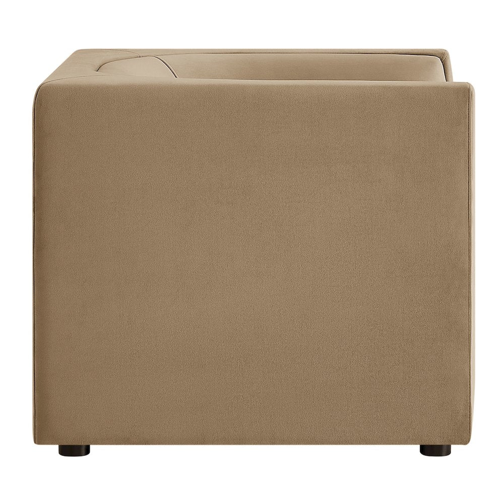 Hilda Curved Back Performance Velvet Armchair