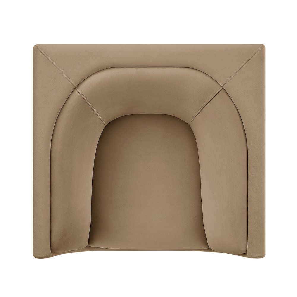 Hilda Curved Back Performance Velvet Armchair