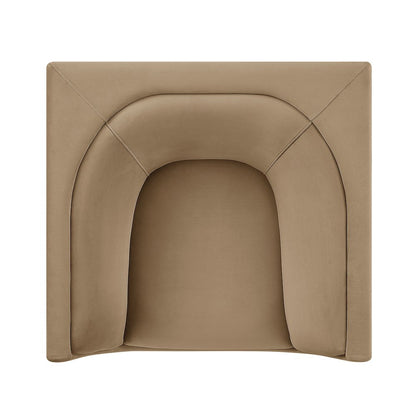 Hilda Curved Back Performance Velvet Armchair