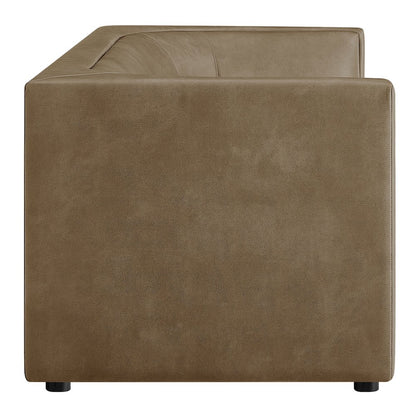 Hilda 86" Curved Back Vegan Leather Sofa