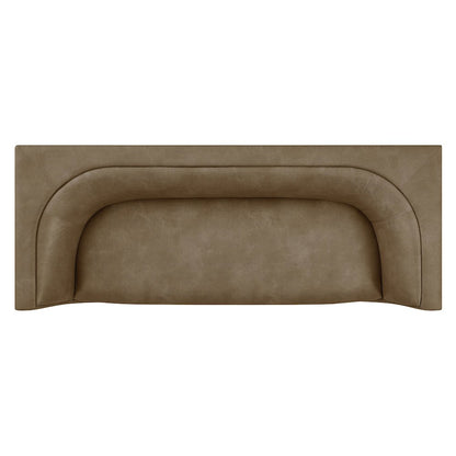 Hilda 86" Curved Back Vegan Leather Sofa