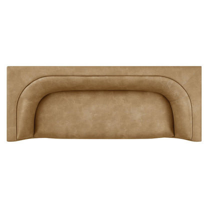 Hilda 86" Curved Back Vegan Leather Sofa