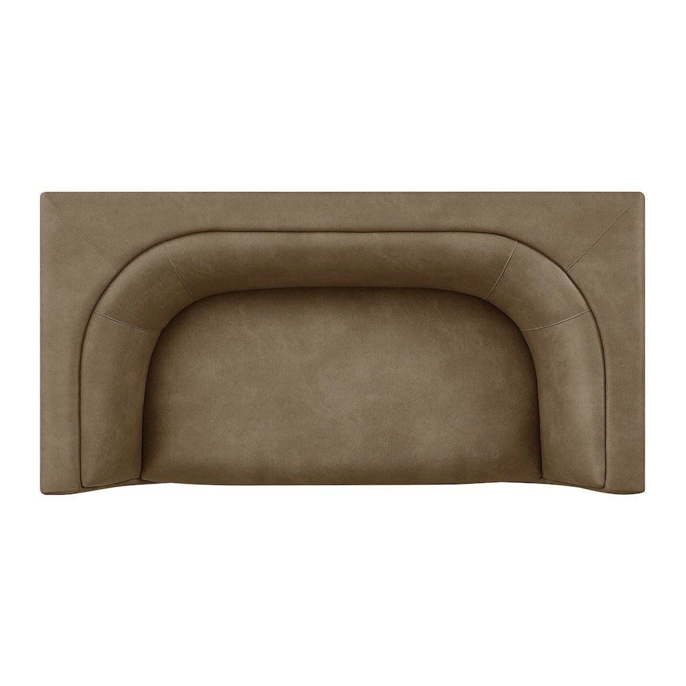 Hilda 67" Curved Back Vegan Leather Loveseat