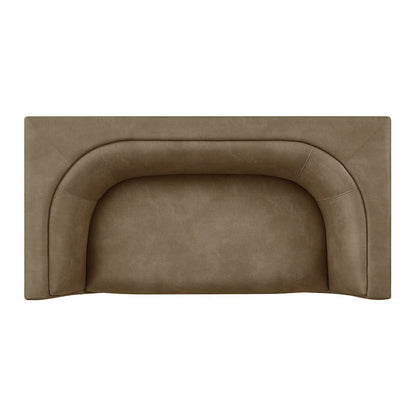 Hilda 67" Curved Back Vegan Leather Loveseat