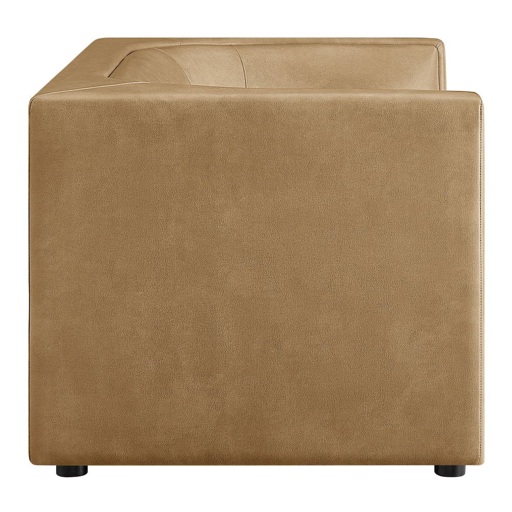 Hilda 67" Curved Back Vegan Leather Loveseat