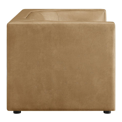 Hilda 67" Curved Back Vegan Leather Loveseat