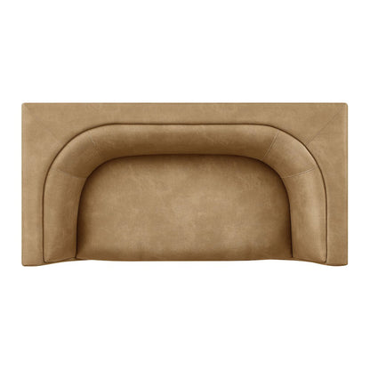 Hilda 67" Curved Back Vegan Leather Loveseat