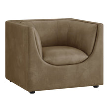 Hilda Curved Back Vegan Leather Armchair