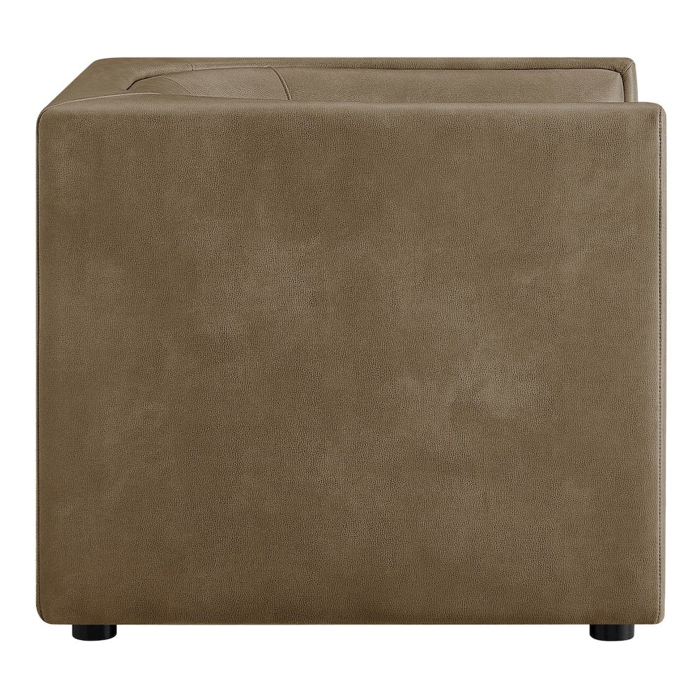 Hilda Curved Back Vegan Leather Armchair