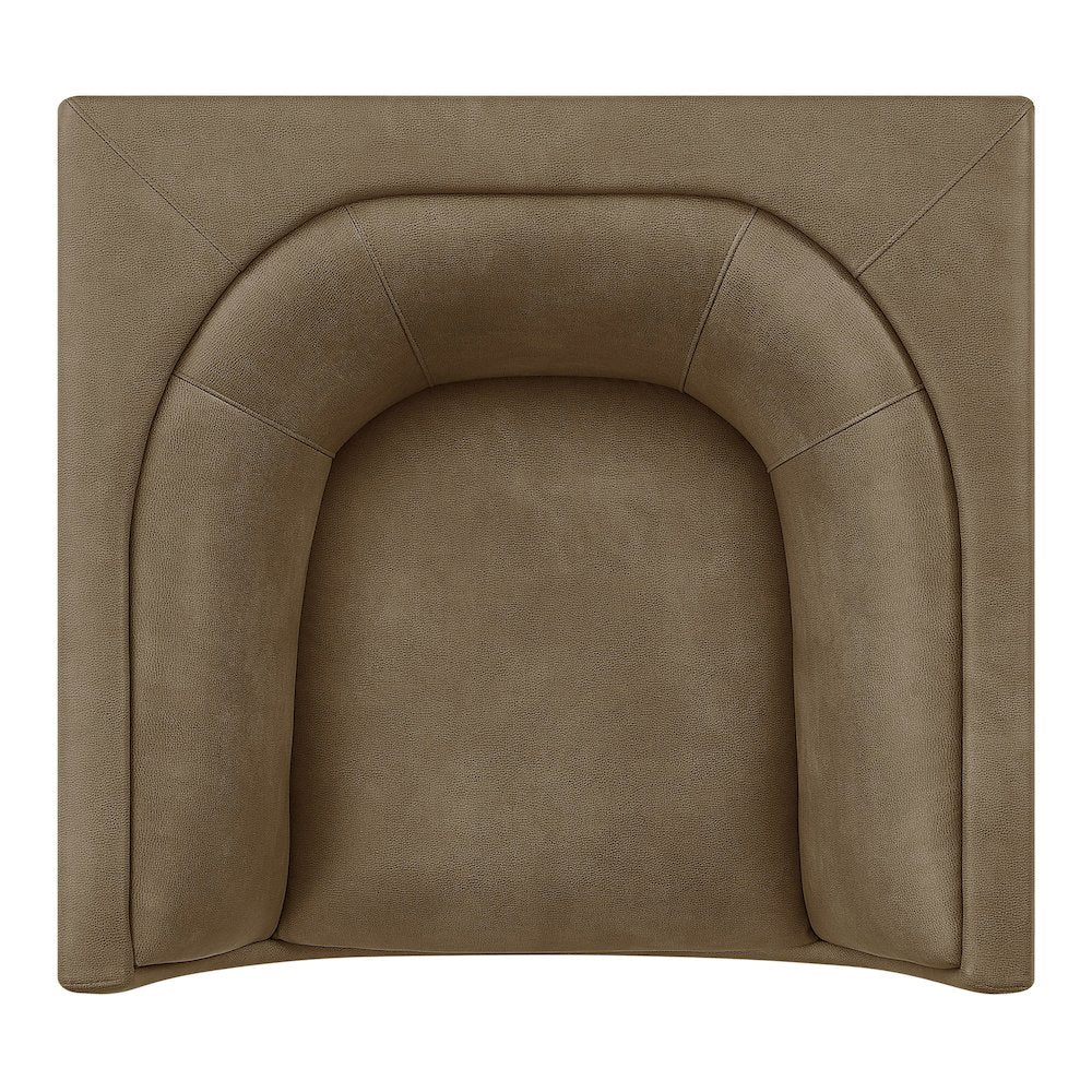 Hilda Curved Back Vegan Leather Armchair