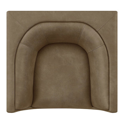 Hilda Curved Back Vegan Leather Armchair