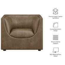 Hilda Curved Back Vegan Leather Armchair