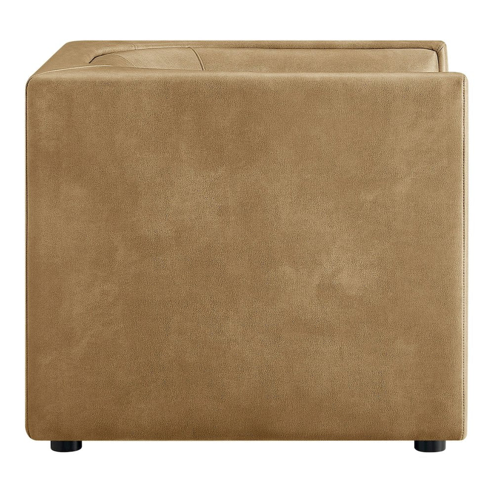 Hilda Curved Back Vegan Leather Armchair
