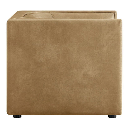 Hilda Curved Back Vegan Leather Armchair