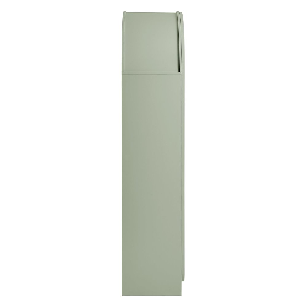 Dahlia 78 Inch Fluted and Scalloped Arched Storage Cabinet