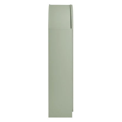Dahlia 78 Inch Fluted and Scalloped Arched Storage Cabinet