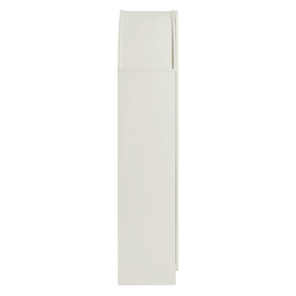 Dahlia 78 Inch Fluted and Scalloped Arched Storage Cabinet