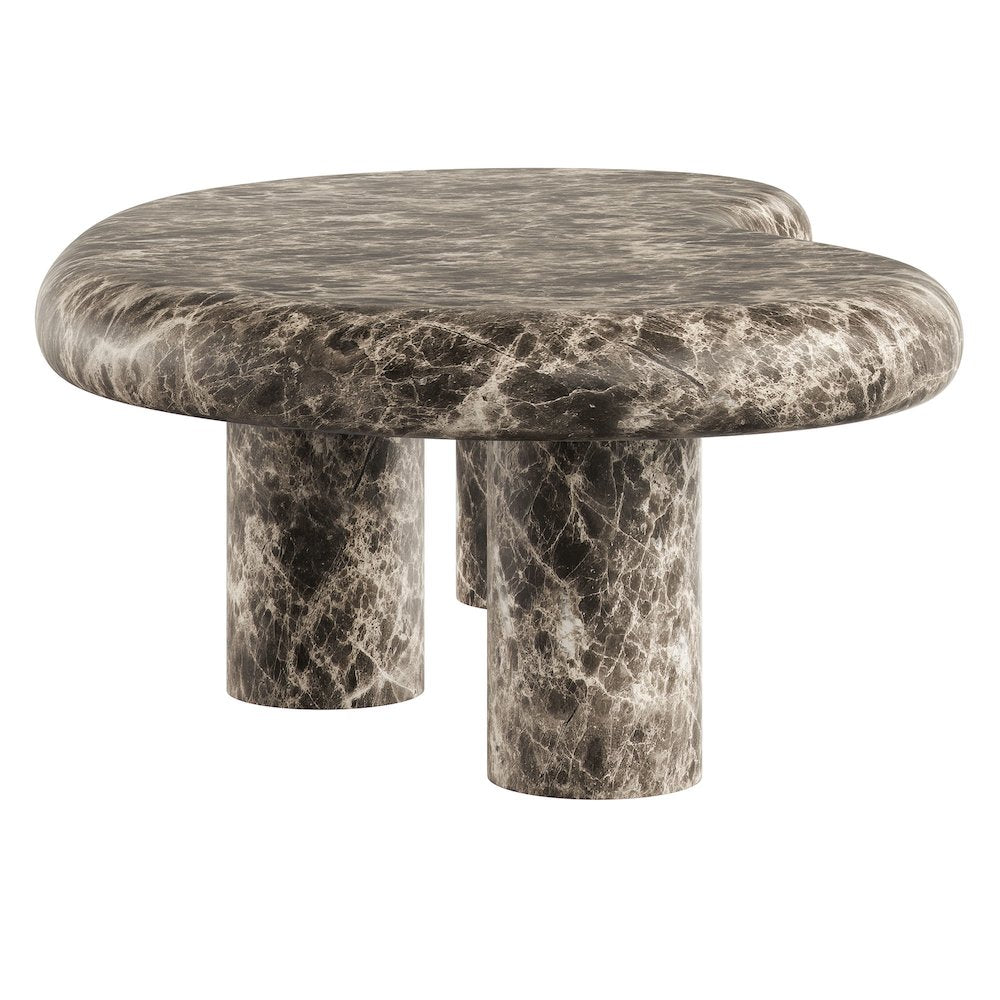 Elowen Outdoor Patio Faux Marble Coffee Table