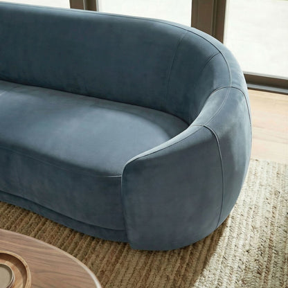 Contessa Curved Performance Velvet Sofa