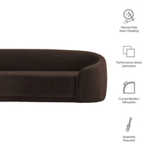 Contessa Curved Performance Velvet Sofa