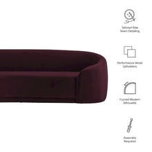 Contessa Curved Performance Velvet Sofa