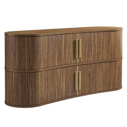 Radcliffe 63" Curved Fluted Sideboard Buffet Cabinet