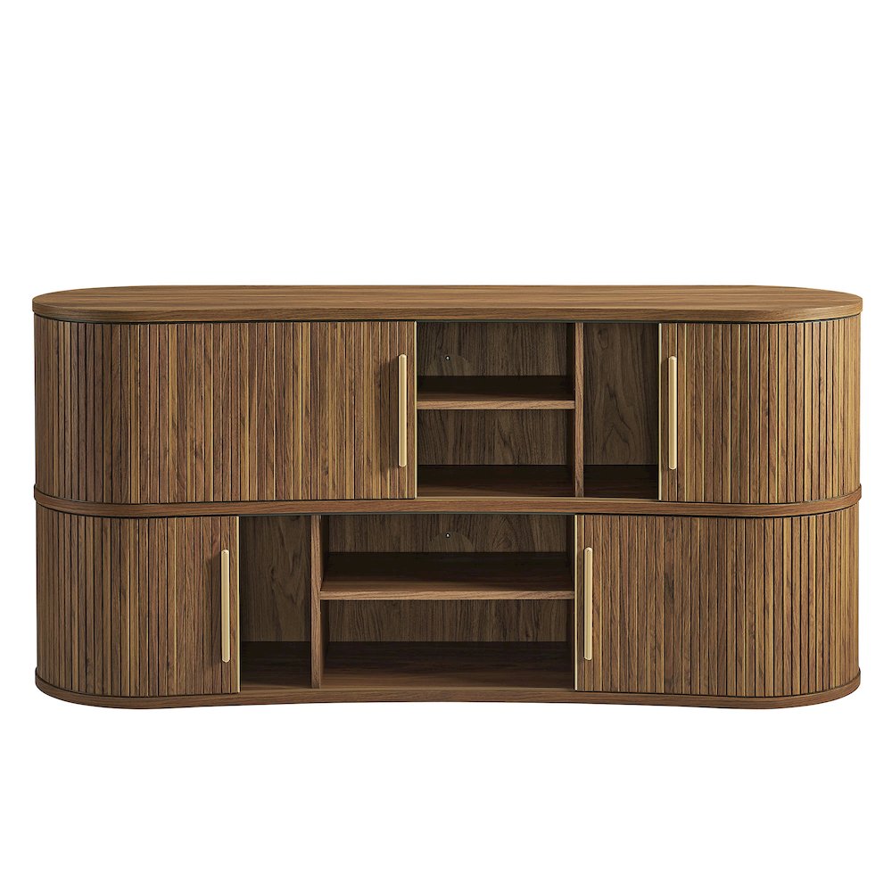 Radcliffe 63" Curved Fluted Sideboard Buffet Cabinet