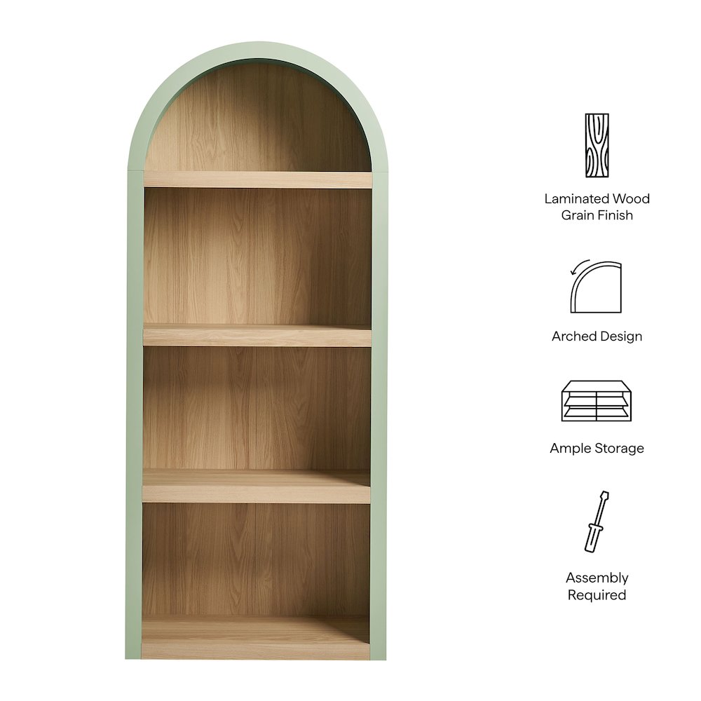 Caleb 4 Arched Display Shelf Bookcase