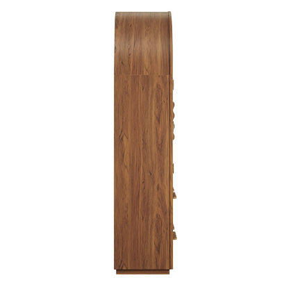 Rory 76 Inch Arched Kitchen Pantry Display Cabinet