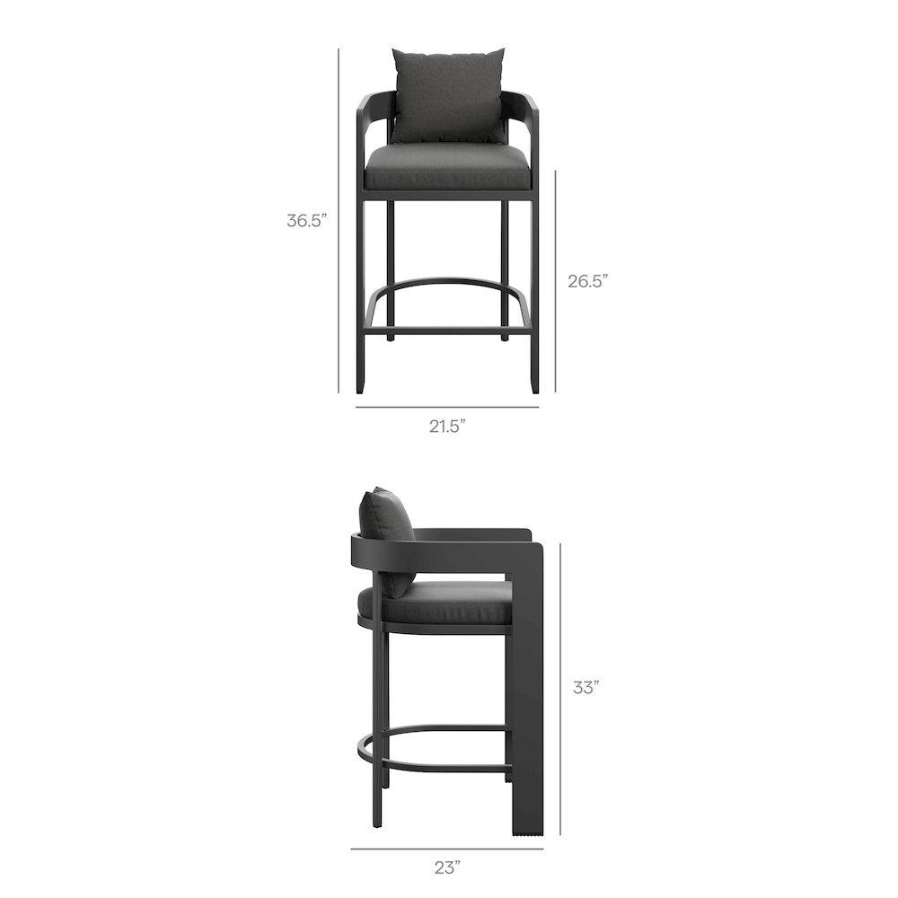 Tahoe Outdoor Patio Patio Aluminum Counter Stool