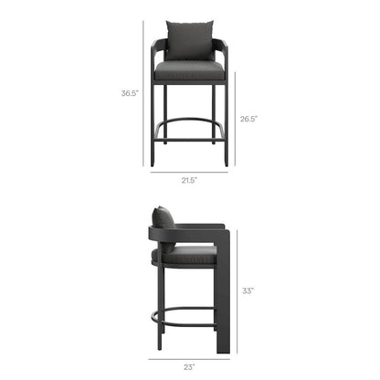 Tahoe Outdoor Patio Patio Aluminum Counter Stool