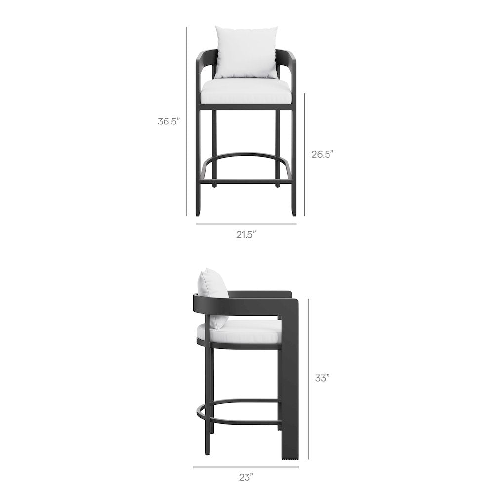 Tahoe Outdoor Patio Patio Aluminum Counter Stool