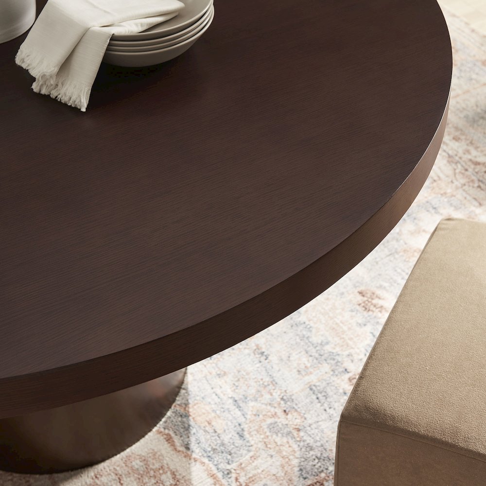 Annette 54 Inch Round Pedestal Base Dining Table