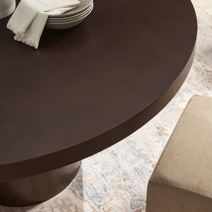 Annette 54 Inch Round Pedestal Base Dining Table