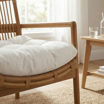 Tula Wood Rattan Lounge Chair