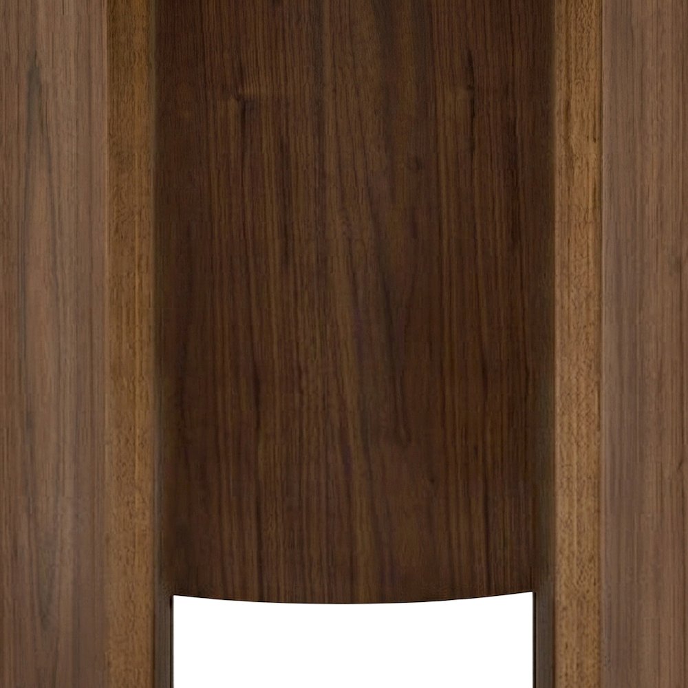 Round Wood Dining Table with Mid-Century Modern Legs, Kitchen Table, Walnut
