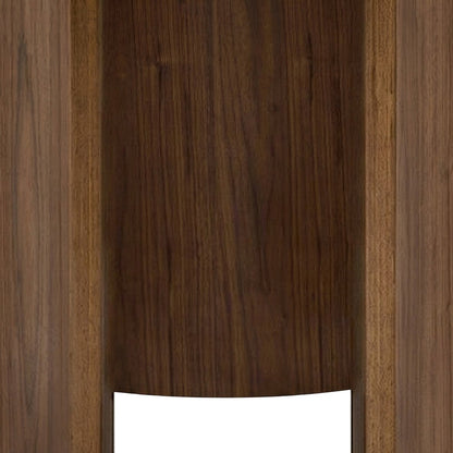 Round Wood Dining Table with Mid-Century Modern Legs, Kitchen Table, Walnut