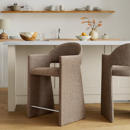 Talia 37 Inch Upholstered Fabric Counter Stool