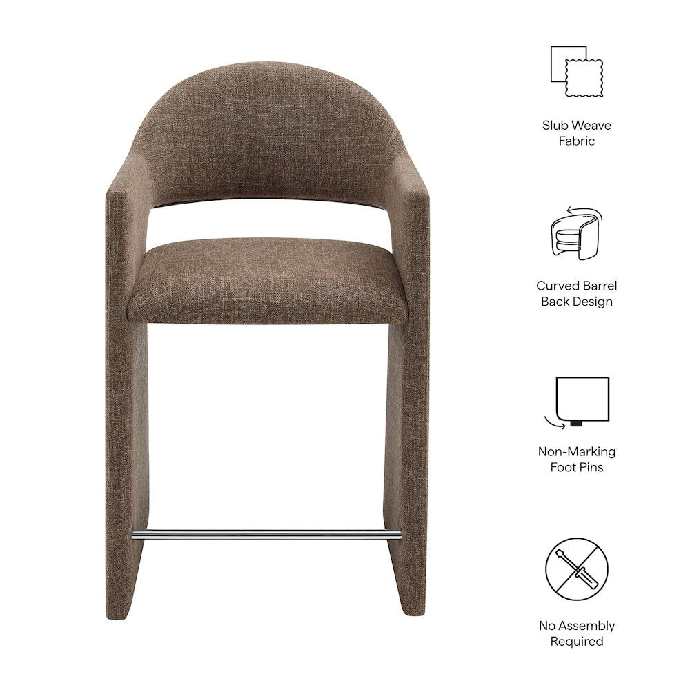 Talia 37 Inch Upholstered Fabric Counter Stool